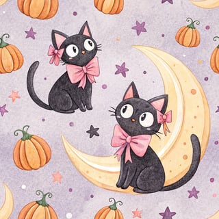 Pastel Black Cat Cuties