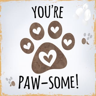 Cute Dog Paw Print Clipart