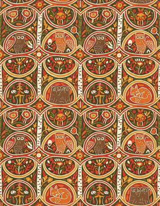 Folk Art Animal Pattern