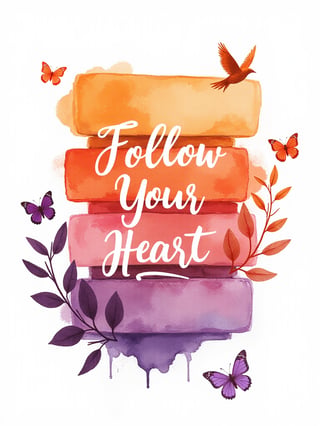 Artistic Watercolor Blocks with Floral Accents