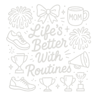 Cheer Mom Life Line-Art T-Shirt