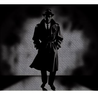 Noir Silhouette in Trench Coat