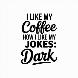 Minimalist Dark Coffee Quote Design