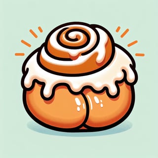 Cheeky Cinnamon Roll Clip Art