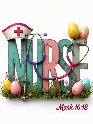Easter Nurse Art Design