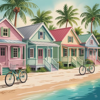 Retro Florida Coastal Pattern