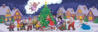 Cheerful Christmas Fairy-Tale Comic