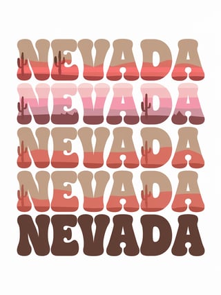 Nevada Retro Bubble Letters