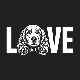 Love with Cocker Spaniel Head