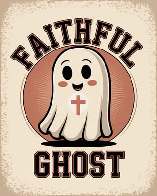 Vintage Faithful Ghost Badge