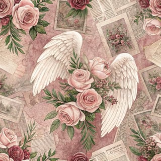 Cozy Christmas Ripped Paper Collage