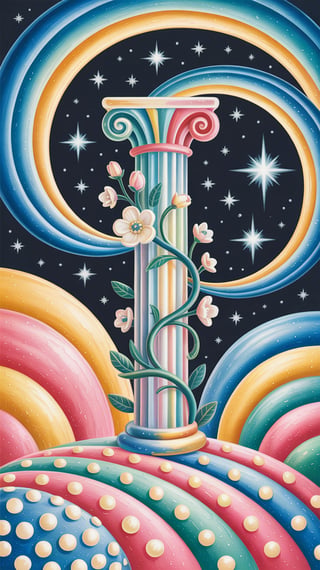 Whimsical Art Nouveau & Deco Landscape