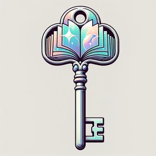 Vintage Key with Book-Shaped Head