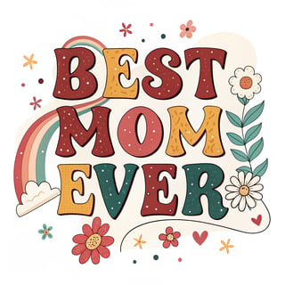 Best Mom Ever Vector Illustration