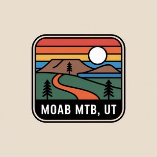Retro Moab MTB Trail Badge