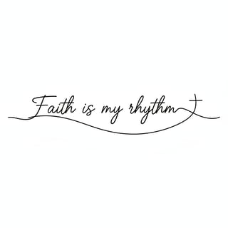 Minimal One-Line Faith Art Design