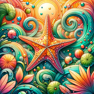 Enchanting Underwater Starfish Design