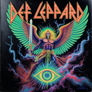 Def Leppard Retro Band Cover Art