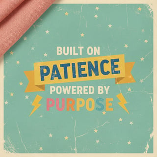 Retro Motivational Poster with Patience Theme