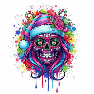 Day of the Dead Christmas Sugar Skull