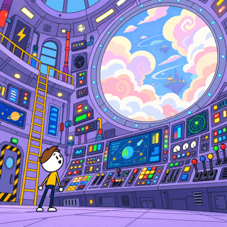 Flat 2D Control Room with Alex