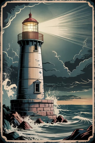 Vintage Lighthouse Illustration