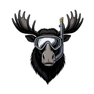 Moose Logo with Scuba Gear