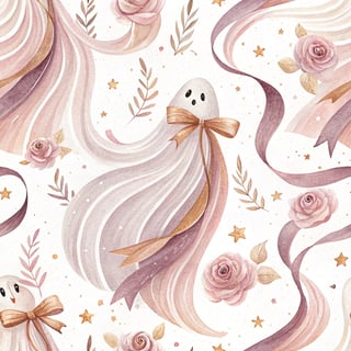 Watercolor Halloween Ghost Illustration