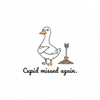 Cheeky Minimalist Goose Design
