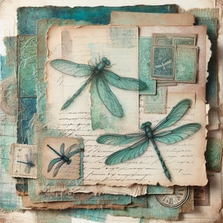 Antique Teal Handmade Paper Texture