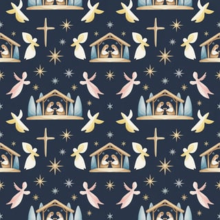 Christmas Religious Symbols Pattern