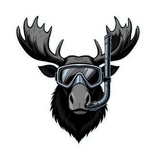Moose Logo with Scuba Gear