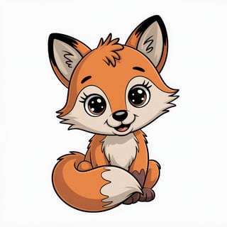 Cute Animated Nursery Fox Art