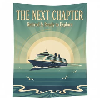 Elegant Retirement Travel Blanket Art