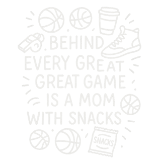 Basketball Mom White Line Art Tee