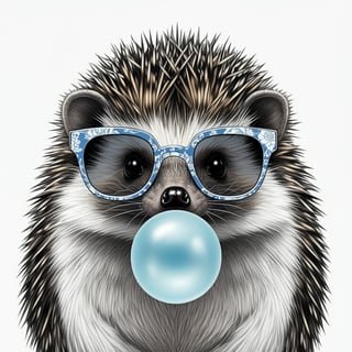Charming Hedgehog with Sunglasses
