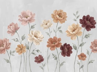 Vintage Floral Hand-Painted Illustration