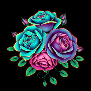 Realistic Tea Roses T-Shirt Design
