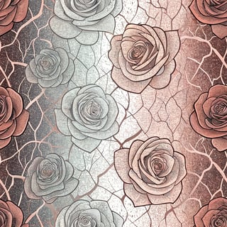 Metallic Rose to Silver Ombré Effect