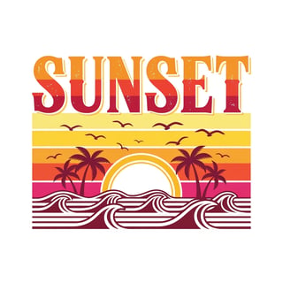 Retro Sunset T-Shirt Graphic