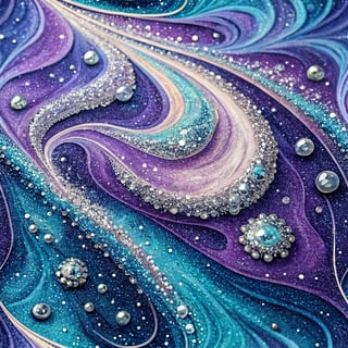 Abstract Glitter and Rhinestone Art