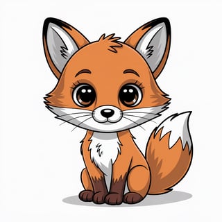 Cute Animated Fox Illustration