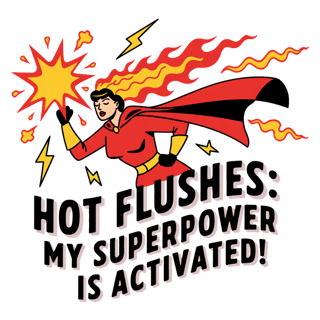 Retro Comic Menopause Humor Design