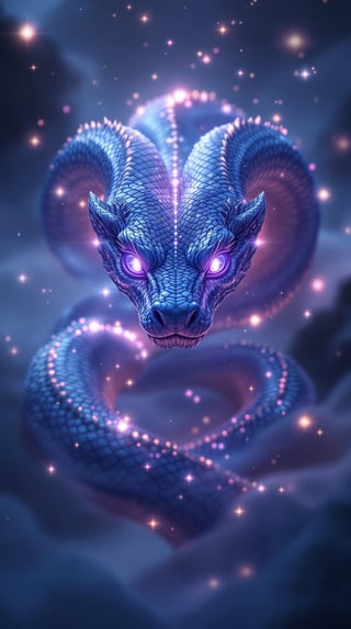 Celestial Serpent in Ethereal Night