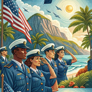 U.S. Coast Guard Team Illustration