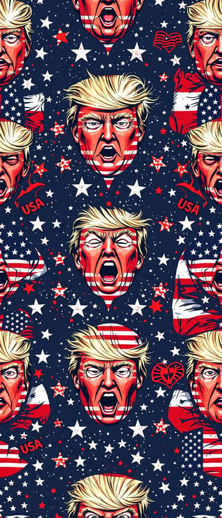 Vibrant Trump USA Flag Blanket Design