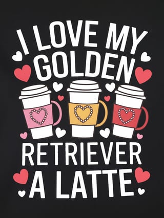 Colorful Coffee Cups with Love Design