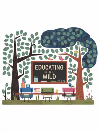 Outdoor Classroom Illustration