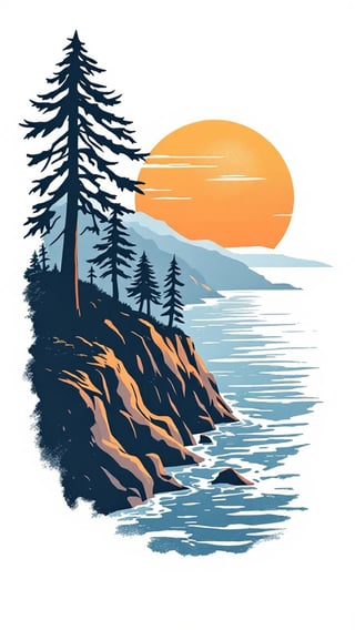 California Coastal T-Shirt Design