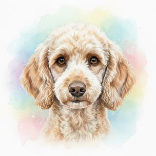 Watercolor Portrait of a Poodle